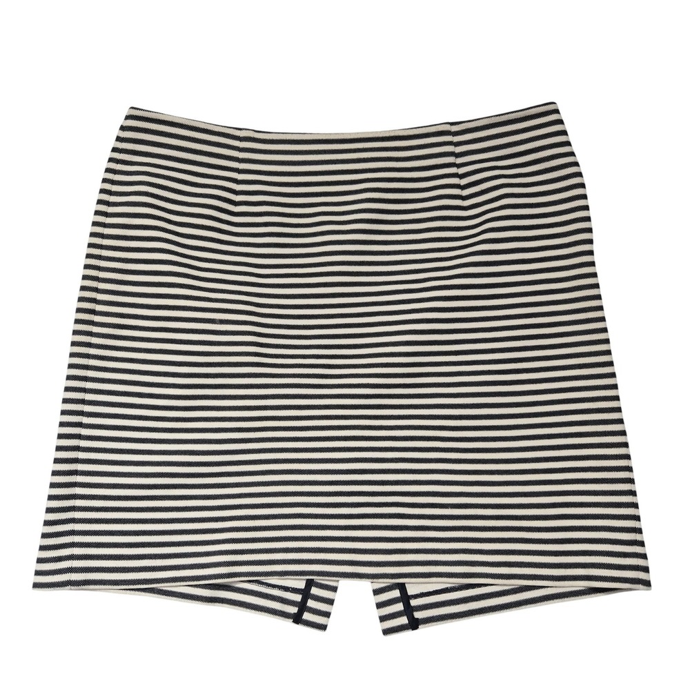 Talbots Skirt Womens 20W Black White Striped Stretch‎ Pull On Knit Career New